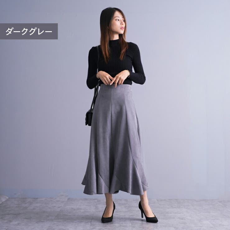 マシュマロタッチフェイクスエード エスカルゴ切替 スカート | Fetchcollectionボトムス専門店 | 詳細画像4 