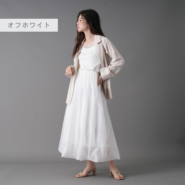 オーガンジー バルーンロングスカート スカート[品番