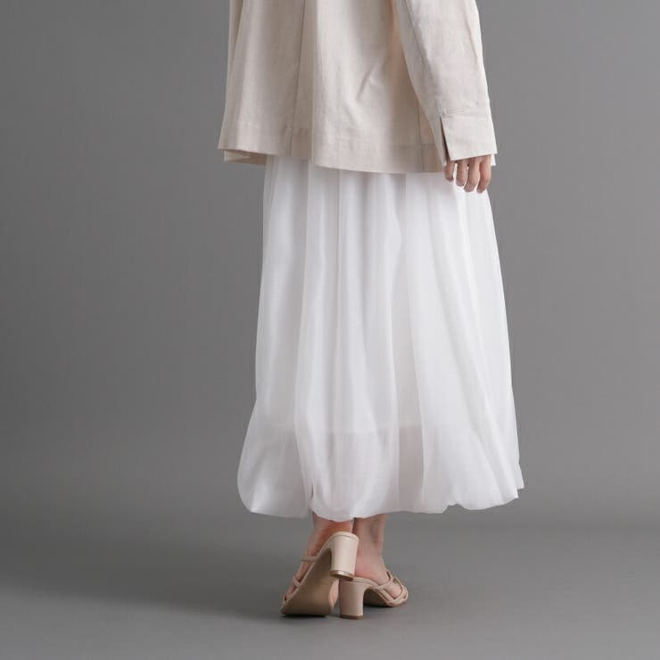 オーガンジー バルーンロングスカート スカート[品番：TWPW0002049