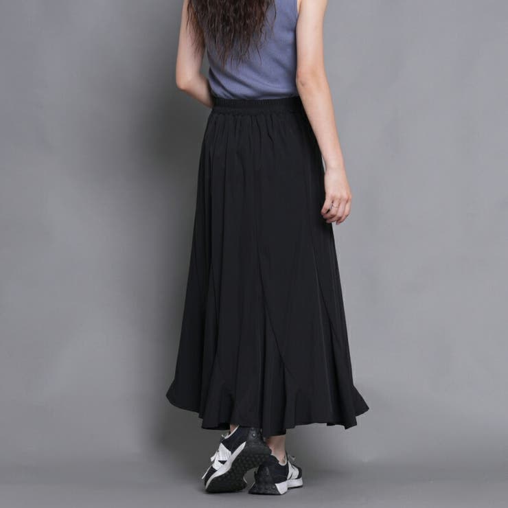 ナチュラルワッシャー 8枚接ぎ エスカルゴ切替スカート | Fetchcollectionボトムス専門店 | 詳細画像9 