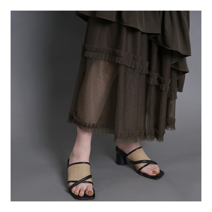 【MONSE】 2020FW 再構築アシンメトリー チュール スカート セール】アシンメトリーチュールスカート（スカート）｜GEMEDA
