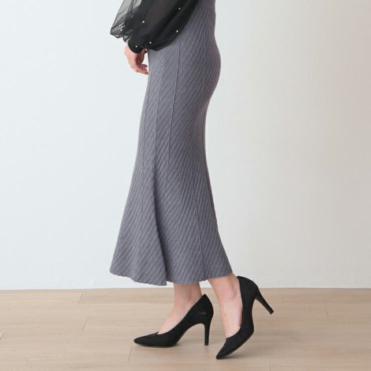 バイヤスマーメイドスカート  ニットケーブル バイヤス | Fetchcollectionボトムス専門店 | 詳細画像3 