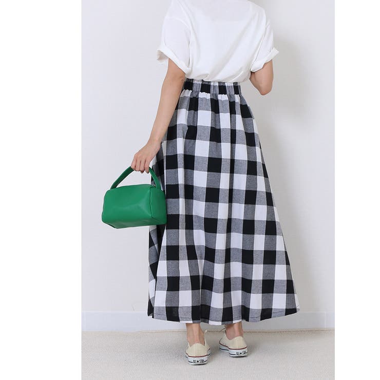 ハーリップトゥ　新品タグハンガー付き　チェックボリュームスカート herlipto ◼︎Windowpane Checked Volume Skirt ¥21,000(tax in