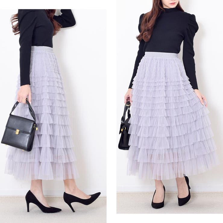 イデアルーチェ❤︎チュールスカート ティアードチュールスカート