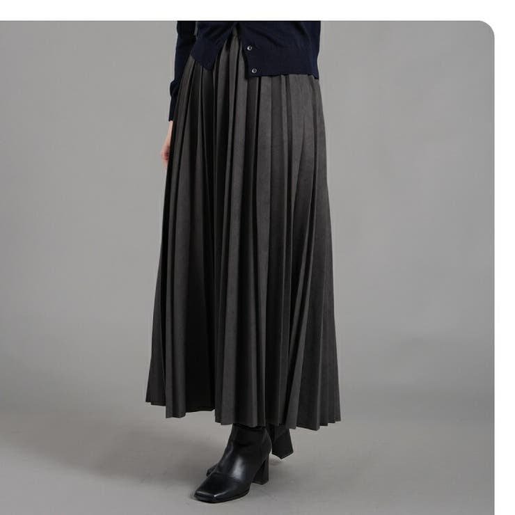 マシュマロタッチスエード ランダムプリーツロングスカート 90cm丈 | Fetchcollectionボトムス専門店 | 詳細画像13 