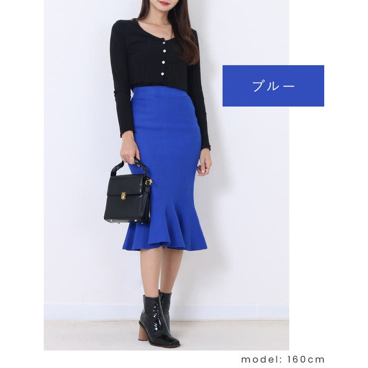 Zimmermann 25SS スカート ブルー系 ニット ペプラムスカート ひざ丈スカート[品番:TWPW0001406