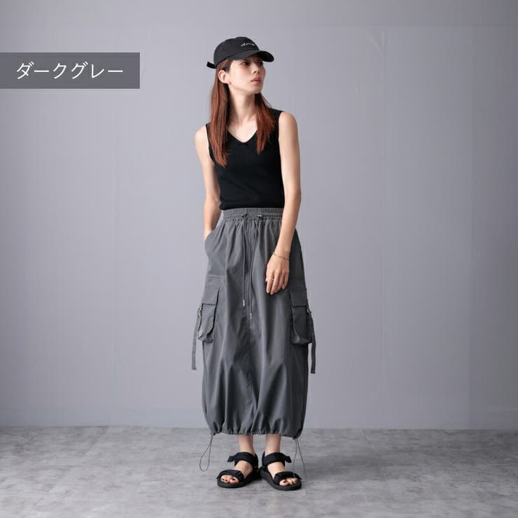 パラシュート型 バルーン カーゴスカート | Fetchcollectionボトムス専門店 | 詳細画像6 