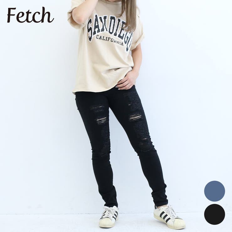 破れ加工 ハイウエストスキニーパンツ 小尻 品番 Twpw Fetch フェッチ のレディース ファッション通販 Shoplist ショップリスト