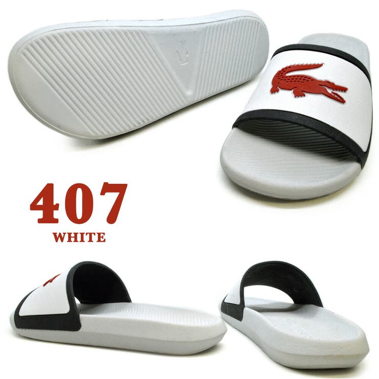 【LACOSTE】ウィメンズストラップスポーツサンダル ラコステ LACOSTE ウィメンズ CROCO SLIDE 120 2 US （レッド