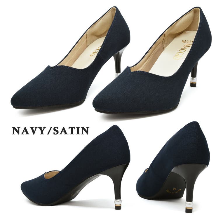 NV/SATIN | マッジオ パンプス レディース MAGGIO 7606 ピンヒール | つるや