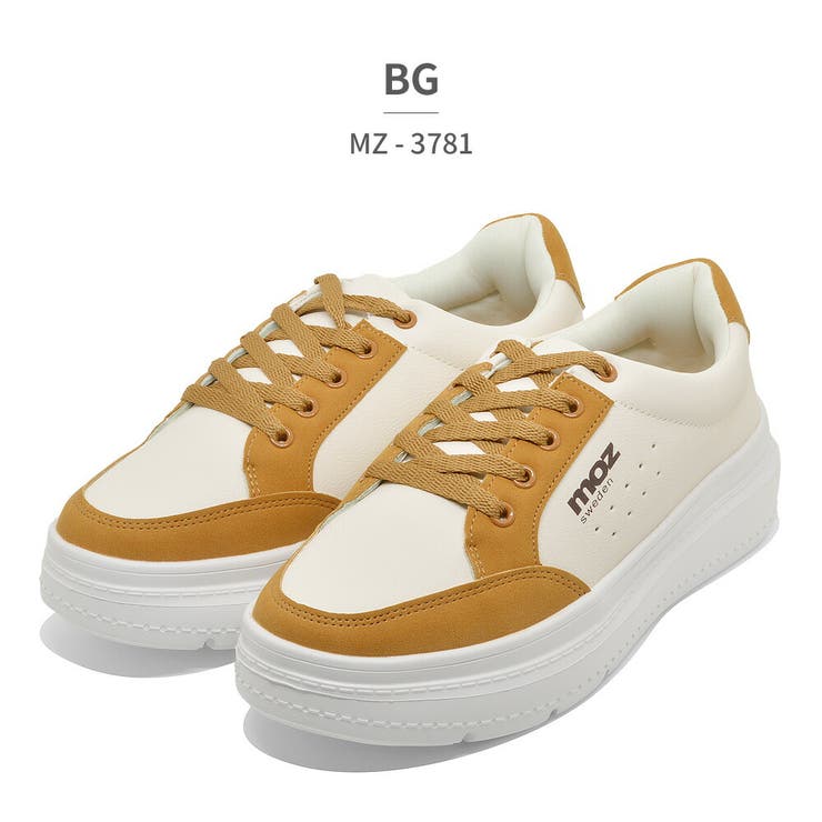 MOZ スニーカー レディース mz-3781 モズ 厚底 プラットホーム[品番