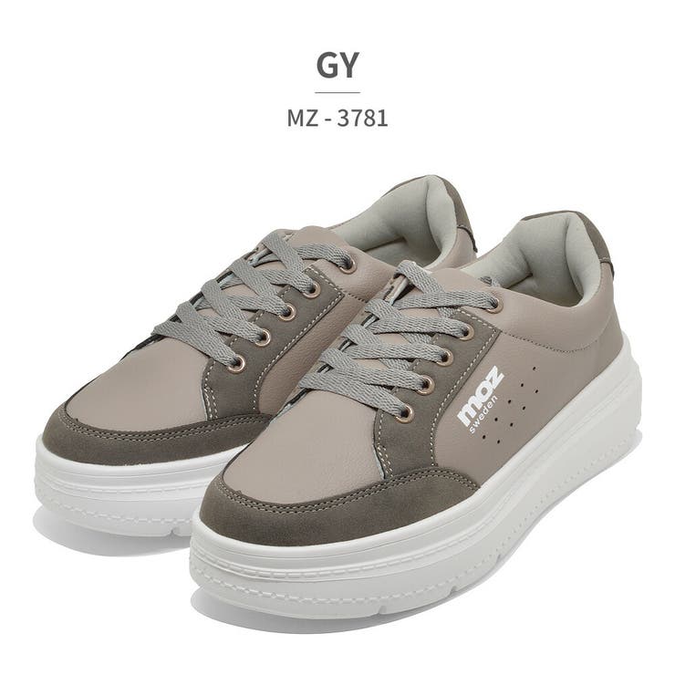 MOZ スニーカー レディース mz-3781 モズ 厚底 プラットホーム[品番