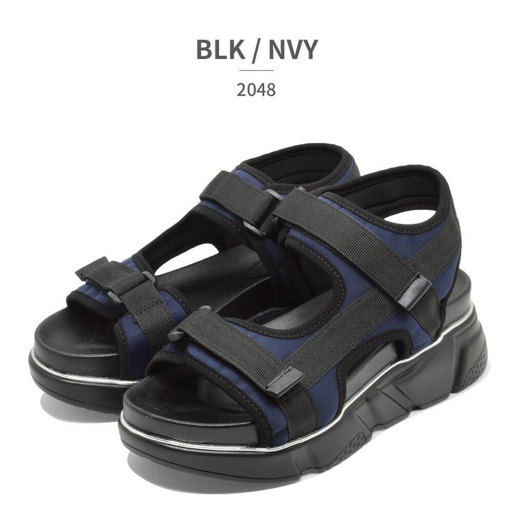 BLK/NVY | レアルタ 2048 Realta 厚底 スポーツサンダル | つるや