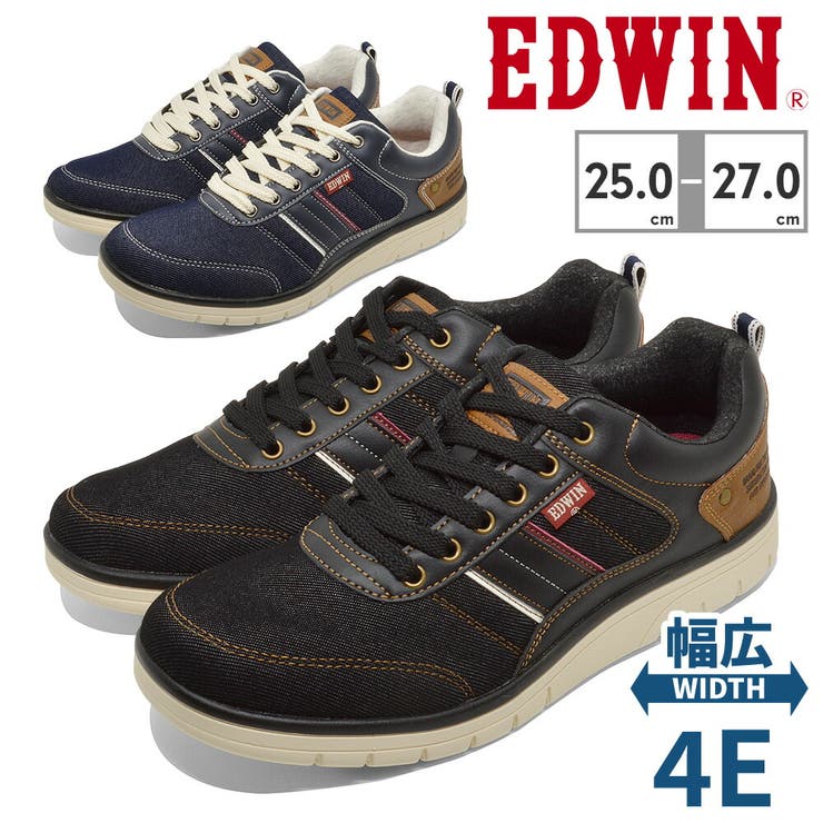 EDWIN スニーカー メンズ EDW-7643 エドウィン 幅広 4E 軽量 | つるや | 詳細画像1 