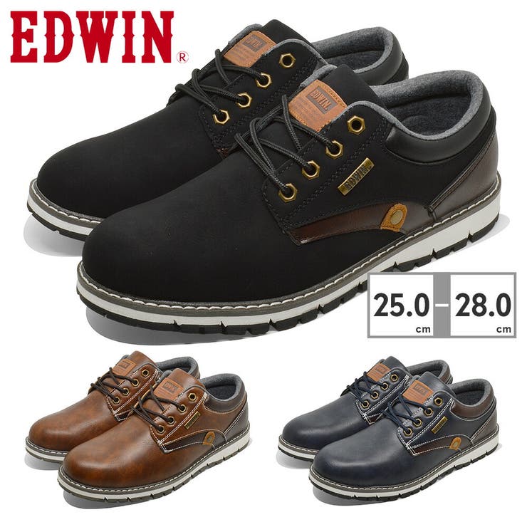 EDWIN スニーカー メンズ EDW-7980 エドウィン 幅広 防水 防滑 | つるや | 詳細画像1 
