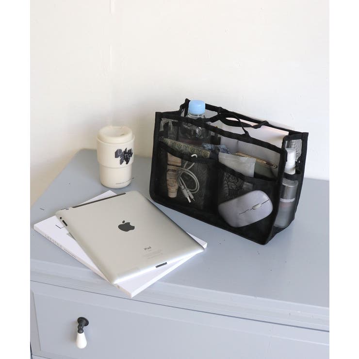 ブラック | メッシュバッグインバッグ大 | TRYSIL