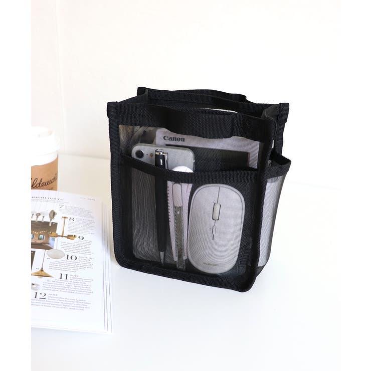 ブラック | メッシュバッグインバッグ縦型小 | TRYSIL