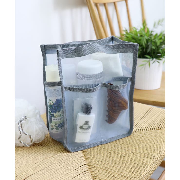 ライトブルー | メッシュバッグインバッグ縦型中 | TRYSIL
