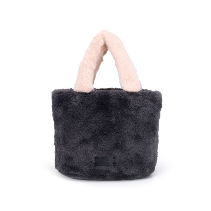 チャコール | バイカラーファートートバッグ | TRYSIL