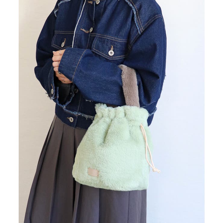 バイカラーファーワンハンドルバッグ | TRYSIL | 詳細画像7 