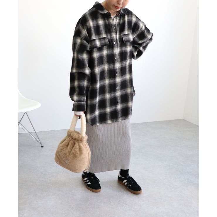 バイカラーファーワンハンドルバッグ | TRYSIL | 詳細画像12 