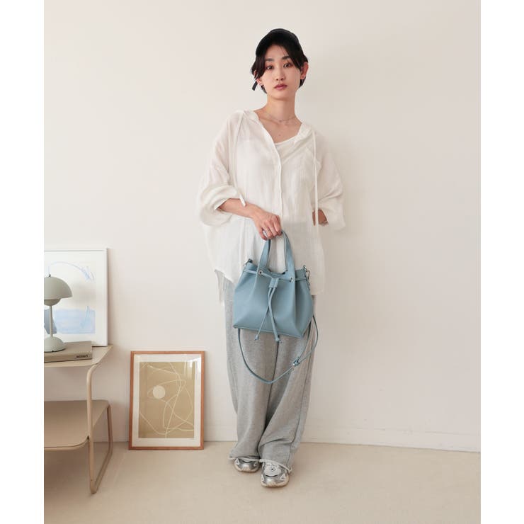 【デイリー/ミディアムサイズ/2way】2way巾着トートバッグ | TRYSIL | 詳細画像12 