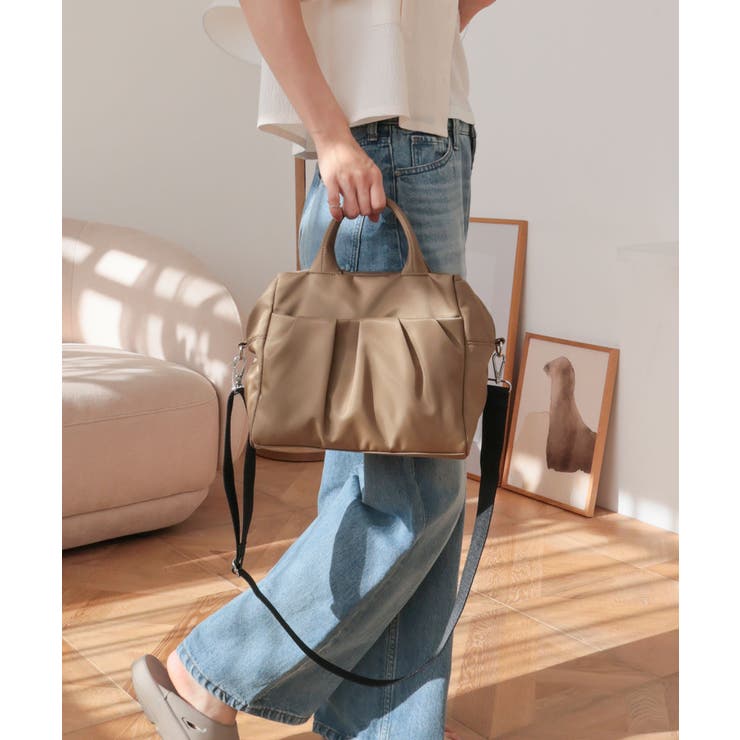 【旅行/軽量/2way】ギャザーポケット2WAYボストンバッグ | TRYSIL | 詳細画像10 