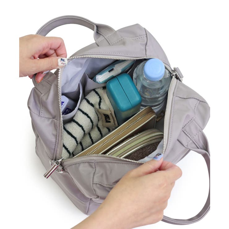 【旅行/軽量/2way】ギャザーポケット2WAYボストンバッグ | TRYSIL | 詳細画像26 