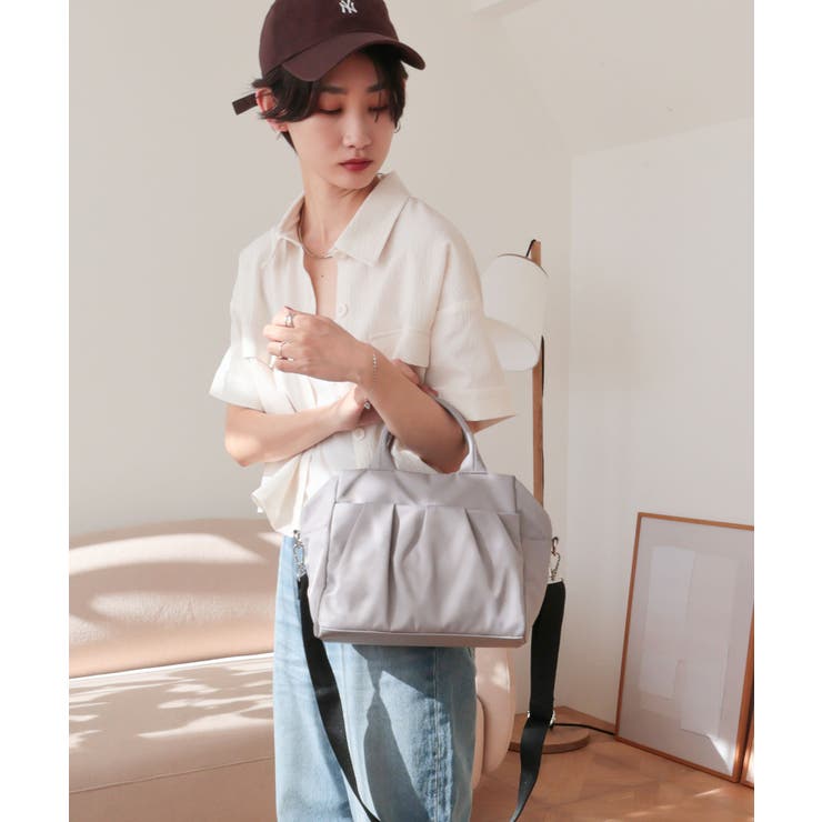 【旅行/軽量/2way】ギャザーポケット2WAYボストンバッグ | TRYSIL | 詳細画像3 