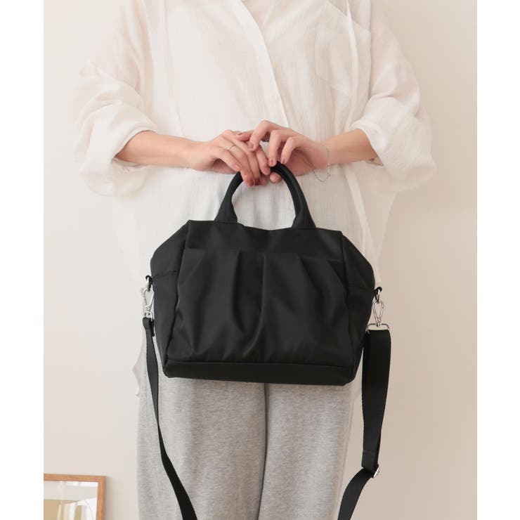 【旅行/軽量/2way】ギャザーポケット2WAYボストンバッグ | TRYSIL | 詳細画像6 