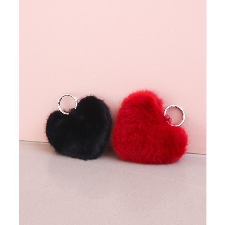 フェイクファーハートポーチチャーム | TRYSIL | 詳細画像1 