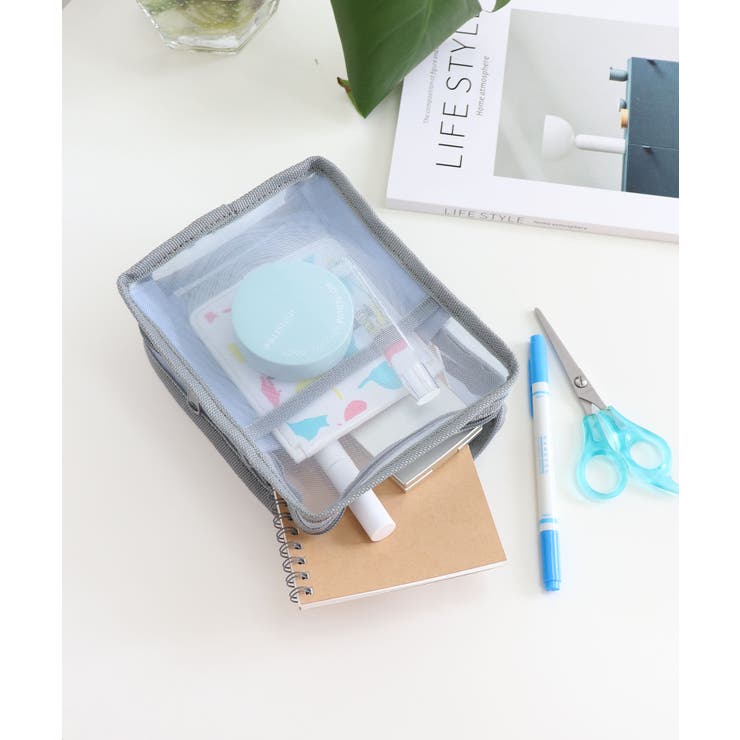 ライトブルー | メッシュスクエアポーチ縦型 | TRYSIL