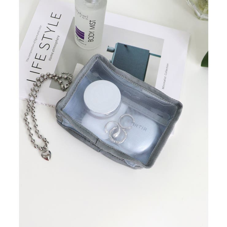 ライトブルー | メッシュスクエアポーチ | TRYSIL