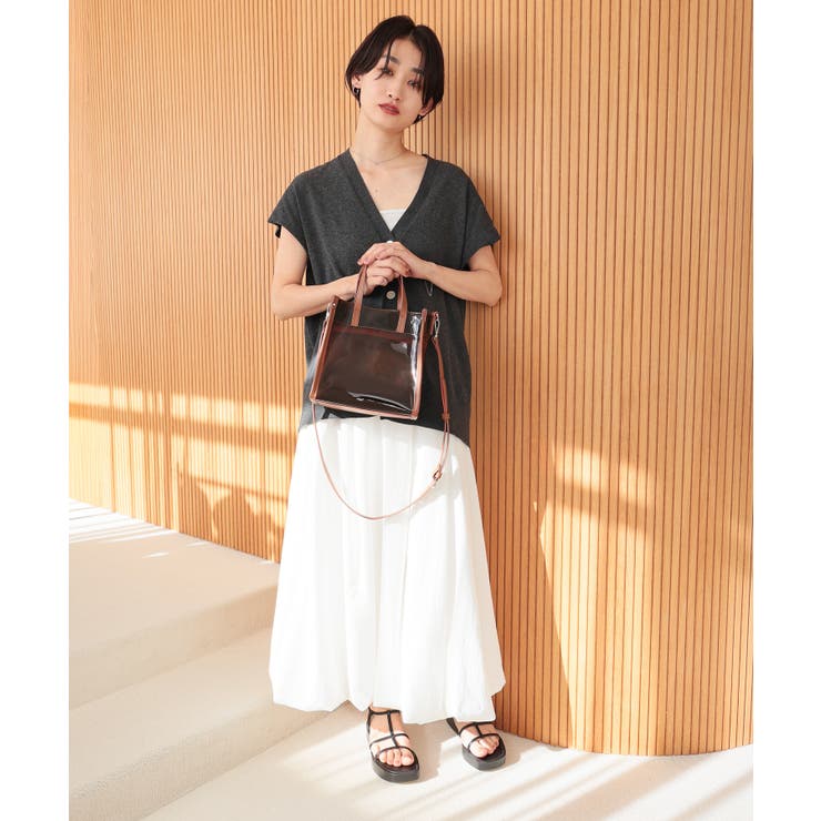 【デイリー ミディアムサイズ 2way】メッシュポーチ付き2wayクリアトートバ… | TRYSIL | 詳細画像8 