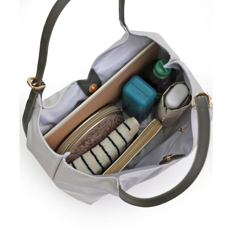 【デイリー/軽量/シーズンレス】ベルトハンドルＶカットトートバッグ | TRYSIL | 詳細画像24 