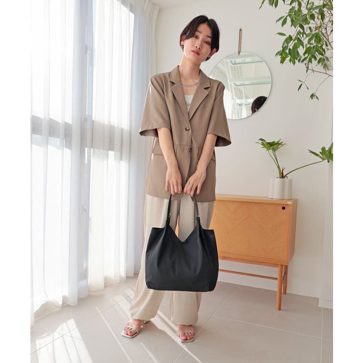 【デイリー/軽量/シーズンレス】ベルトハンドルＶカットトートバッグ | TRYSIL | 詳細画像8 