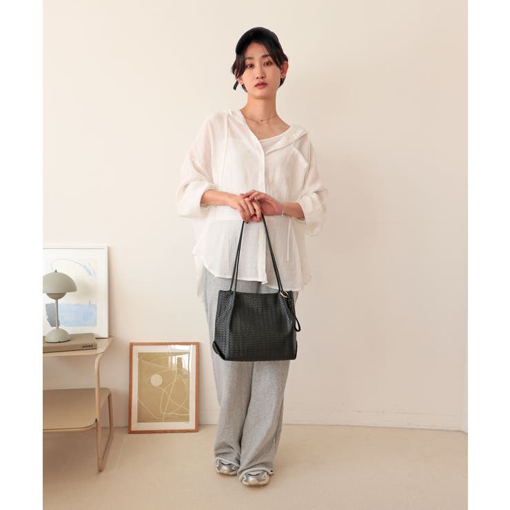 【コンパクト/デイリー/シーズンレス】編み込み風合皮ミニトートバッグ | TRYSIL | 詳細画像4 