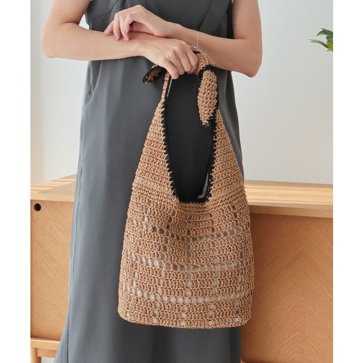 ベージュ | リボン付きショルダーバッグ | TRYSIL