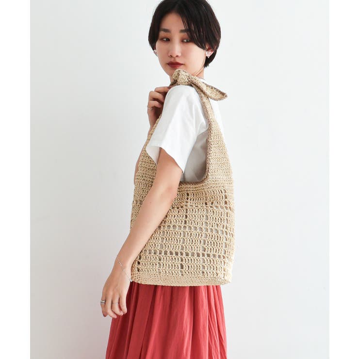 ナチュラル | リボン付きショルダーバッグ | TRYSIL