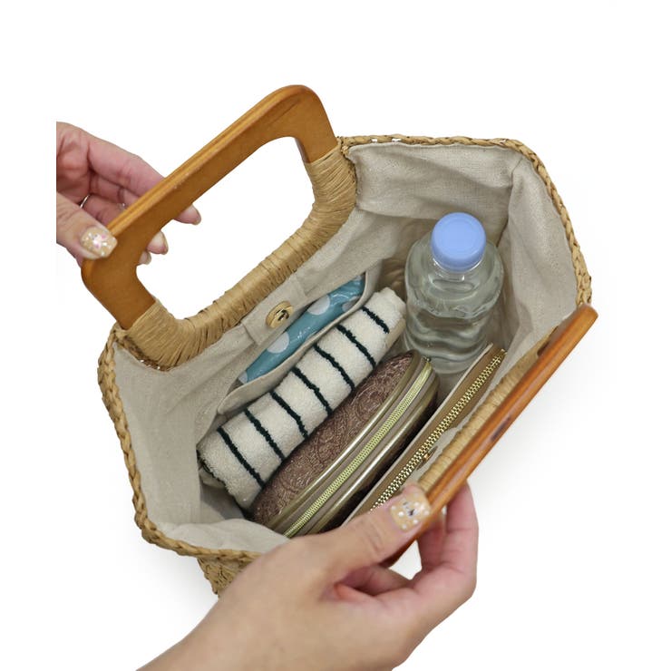 【ミディアムサイズ/デイリー/軽量】ウッドハンドルトートバッグ | TRYSIL | 詳細画像24 