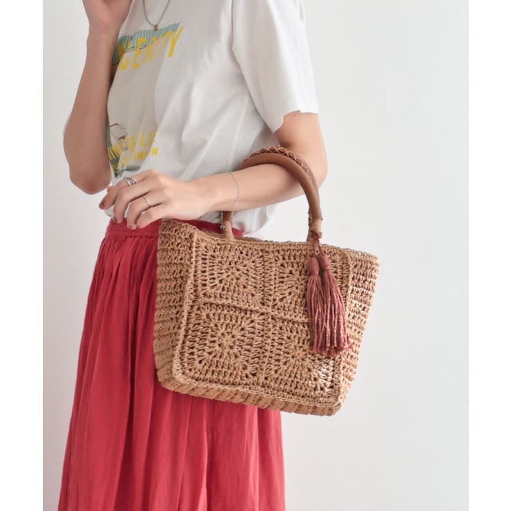 ベージュ | 【ミディアムサイズ/デイリー/軽量】スクエアトートバッグ | TRYSIL