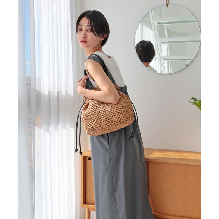 【ミディアムサイズ/デイリー/軽量】ペーパー巾着トートバッグ | TRYSIL | 詳細画像3 