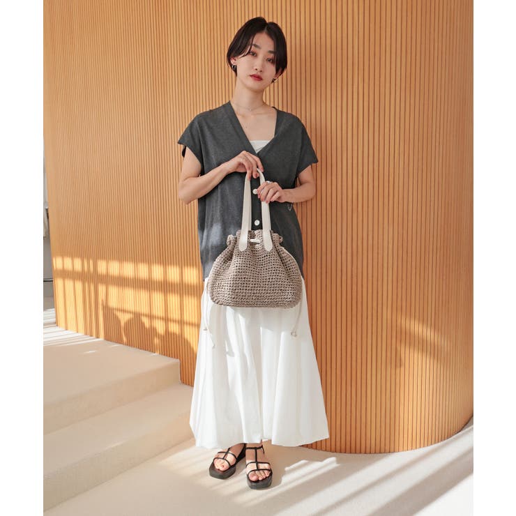 【ミディアムサイズ/デイリー/軽量】ペーパー巾着トートバッグ | TRYSIL | 詳細画像8 