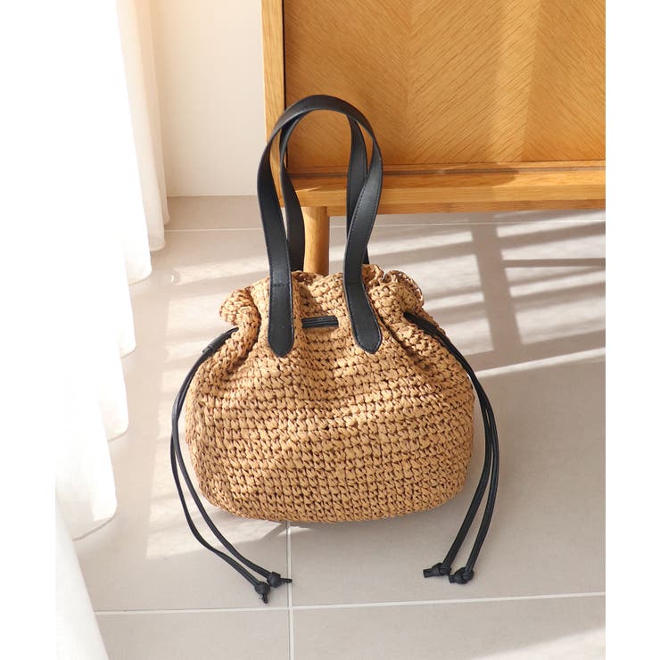 ベージュ | 【ミディアムサイズ/デイリー/軽量】ペーパー巾着トートバッグ | TRYSIL