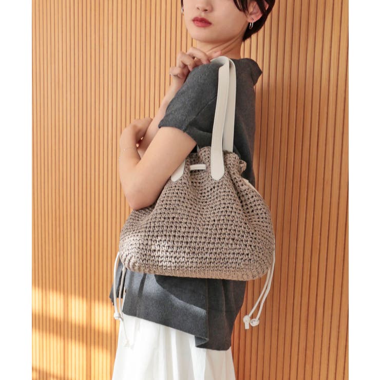 モカ | 【ミディアムサイズ/デイリー/軽量】ペーパー巾着トートバッグ | TRYSIL