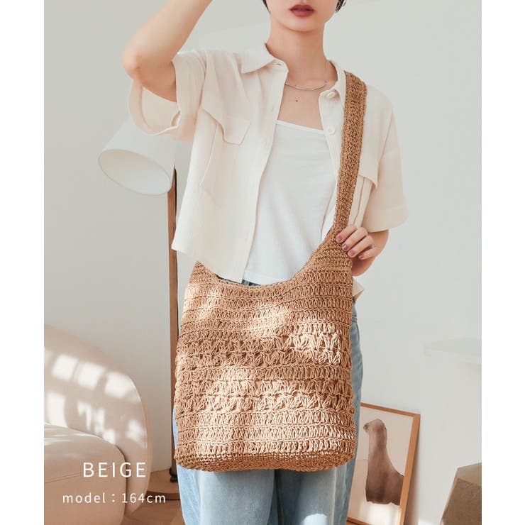 【デイリー/リゾート/カゴバッグ】ペーパーショルダーバッグ | TRYSIL | 詳細画像5 