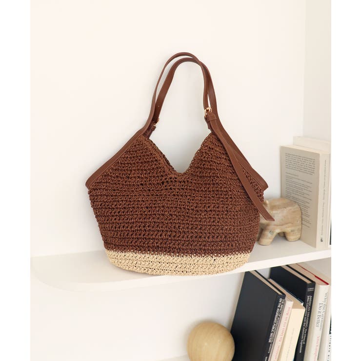 【カゴバッグ/デイリー/リゾート】ベルトハンドルペーパートートバッグ | TRYSIL | 詳細画像13 