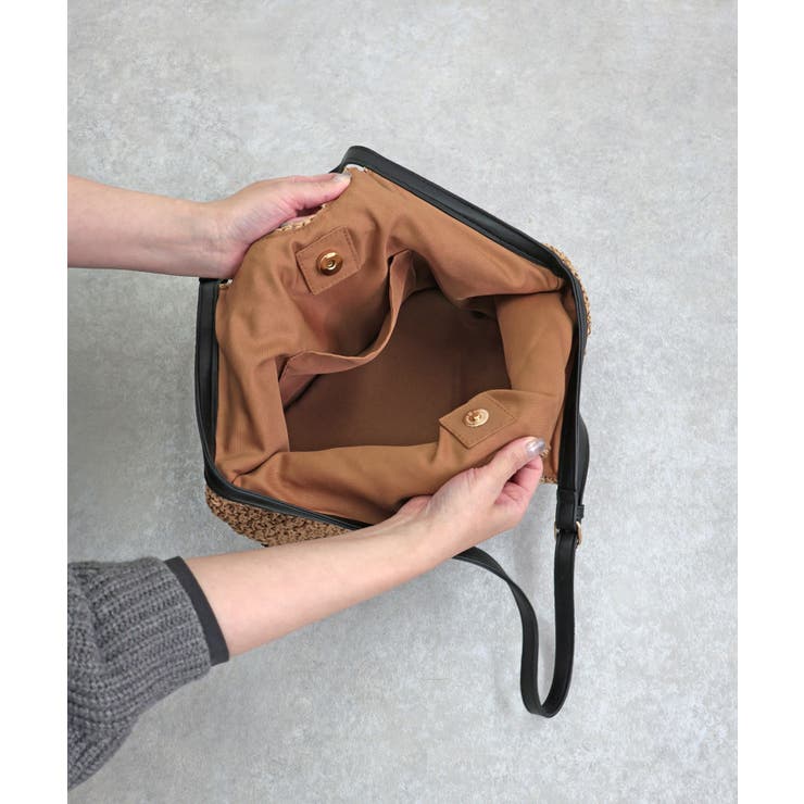 【カゴバッグ/デイリー/リゾート】ベルトハンドルペーパートートバッグ | TRYSIL | 詳細画像15 