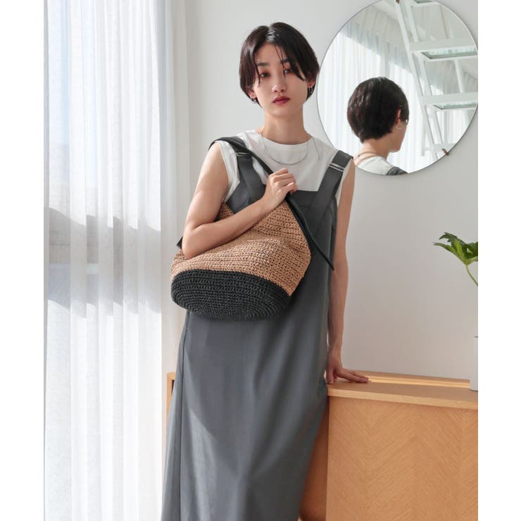 【カゴバッグ/デイリー/リゾート】ベルトハンドルペーパートートバッグ | TRYSIL | 詳細画像3 