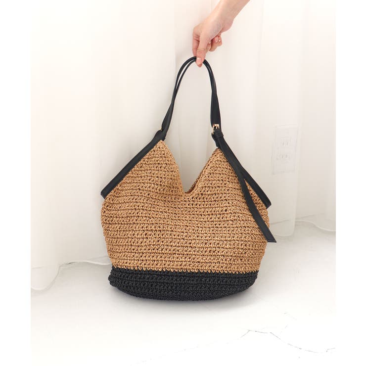 【カゴバッグ/デイリー/リゾート】ベルトハンドルペーパートートバッグ | TRYSIL | 詳細画像5 